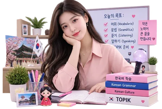Estudiando coreano con metas diarias
